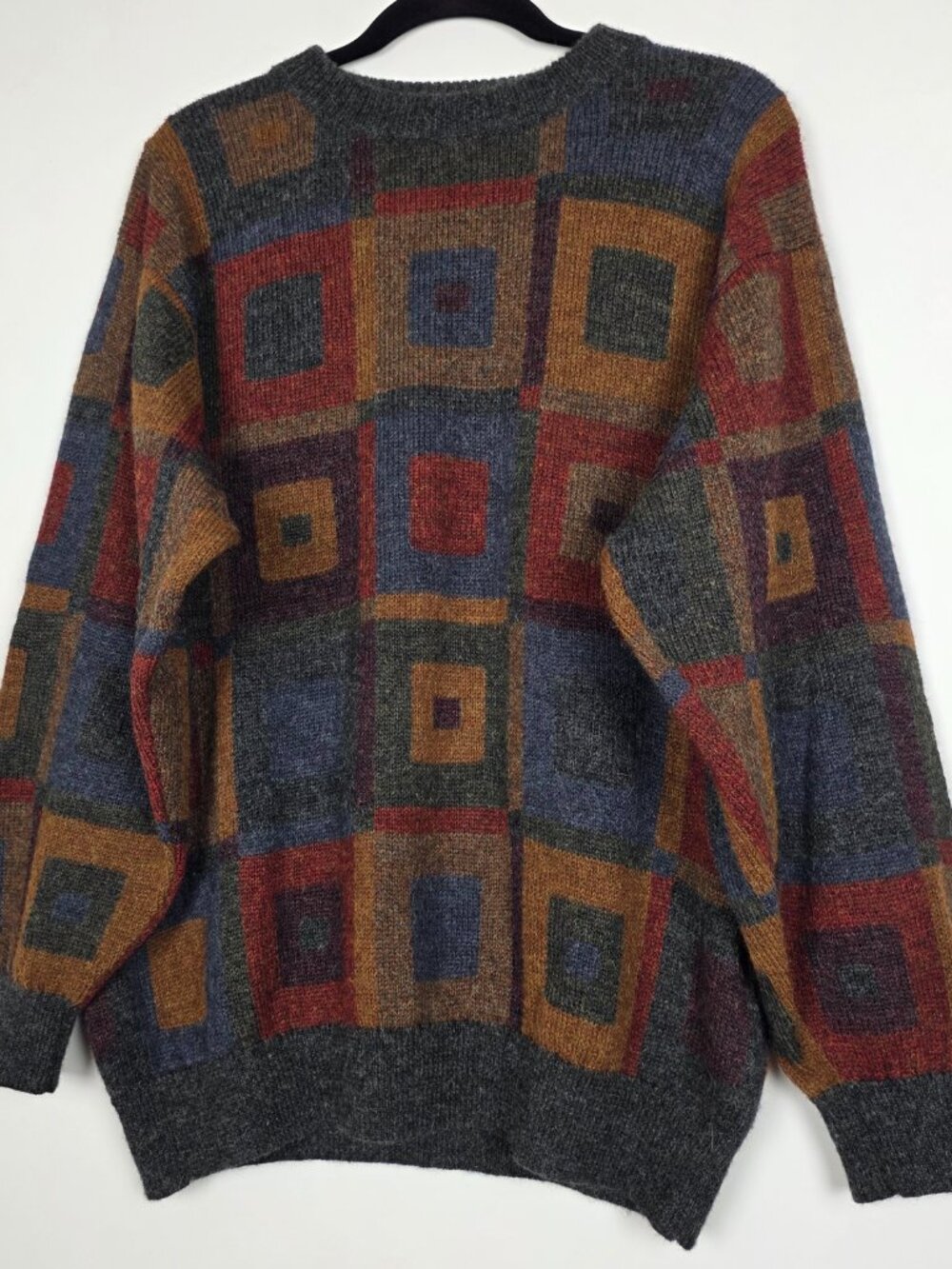 Alpacas Best Geometric Hand Made Peru Mens Large Long Sleeve Pullover Sweater